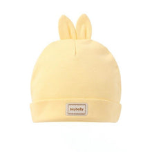 Load image into Gallery viewer, Newborn Infant Elastic Headscarf Double Layer Cotton Baby Summer Caps&Hats With Baby Bibs Set Pink Yellow And Sky Blue Modis 482