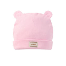 Load image into Gallery viewer, Newborn Infant Elastic Headscarf Double Layer Cotton Baby Summer Caps&Hats With Baby Bibs Set Pink Yellow And Sky Blue Modis 482