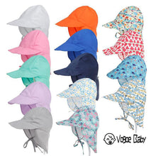 Load image into Gallery viewer, Sun Hat Outdoor Kids Beach Summer Hat Neck Ear Cover Flap Cap Adjustable

