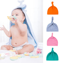 Load image into Gallery viewer, Baby Soft Knotted Hat Newborn Infant Cotton Caps Cotton Knot Beanies Toddler for 0-2 Years Old Boys Girls
