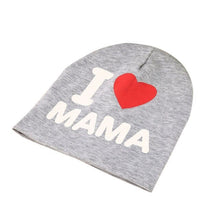 Load image into Gallery viewer, Children Kids Print Knitted I Love Mama Baby Hat Cotton Unisex Baby Cap Letter Kids Hat For 0-3 Years

