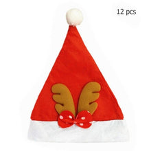 Load image into Gallery viewer, 1/12pcs Cute Antlers Christmas Hat Festival Party Props Kids Gift Home Decoration Children Xmas Caps
