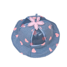 Load image into Gallery viewer, Children Sun Hat Toddler Hat Summer Cap Cute Love Baby Cap Girl Boys Unisex Sun Hat Hats for Babies Newborn Photography Props
