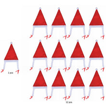 Load image into Gallery viewer, 1/12pcs Christmas Hats Santa Claus Hat Festival Decor Props Party Supplies Baby Children Kids Christmas Caps
